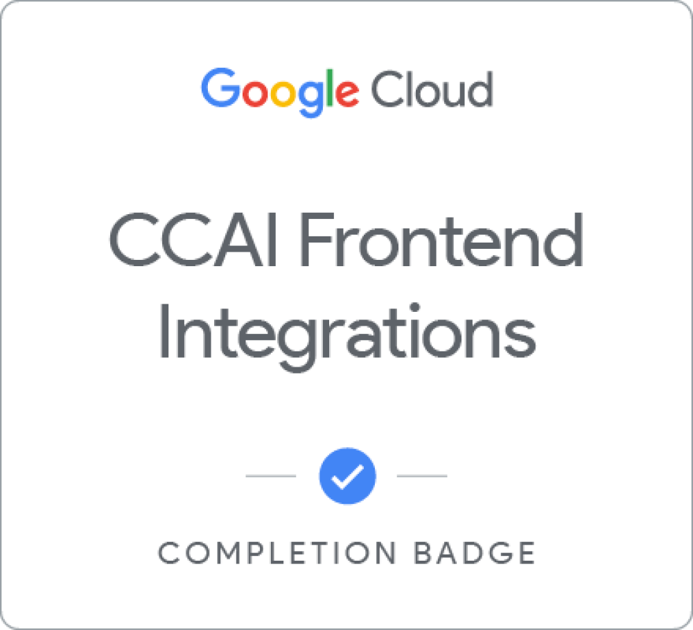 CCAI Frontend Integrations Certificate for Adil Munawar
